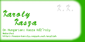 karoly kasza business card